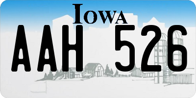 IA license plate AAH526