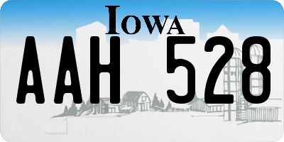 IA license plate AAH528