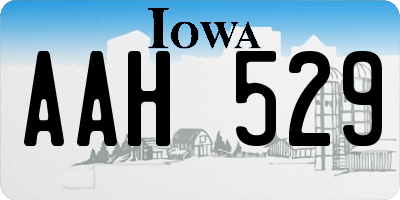 IA license plate AAH529