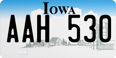 IA license plate AAH530