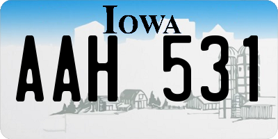 IA license plate AAH531