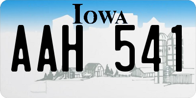 IA license plate AAH541