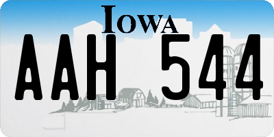 IA license plate AAH544