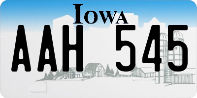 IA license plate AAH545