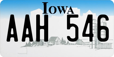 IA license plate AAH546