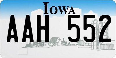 IA license plate AAH552