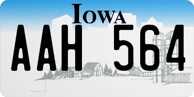 IA license plate AAH564