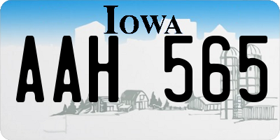 IA license plate AAH565