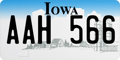 IA license plate AAH566