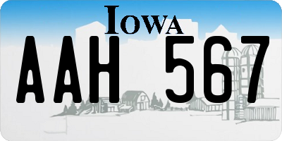 IA license plate AAH567