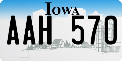 IA license plate AAH570