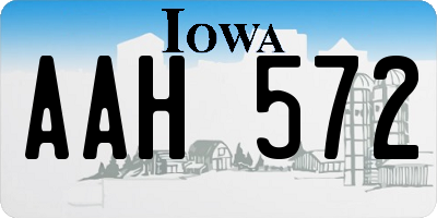 IA license plate AAH572