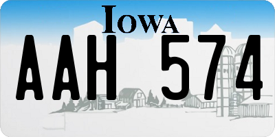 IA license plate AAH574