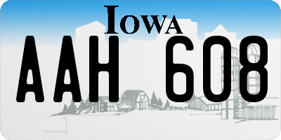 IA license plate AAH608