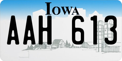 IA license plate AAH613