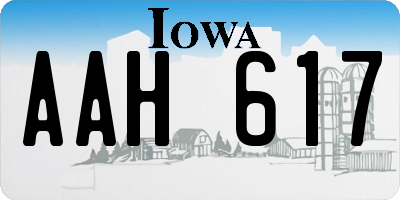 IA license plate AAH617