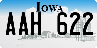 IA license plate AAH622