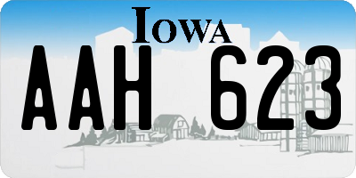 IA license plate AAH623