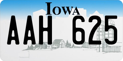 IA license plate AAH625