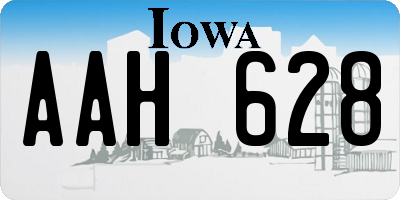 IA license plate AAH628