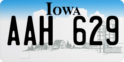 IA license plate AAH629