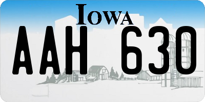 IA license plate AAH630