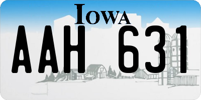 IA license plate AAH631