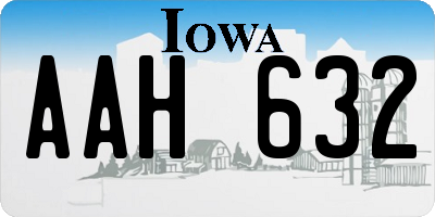 IA license plate AAH632