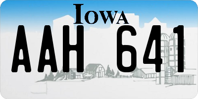 IA license plate AAH641