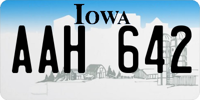 IA license plate AAH642