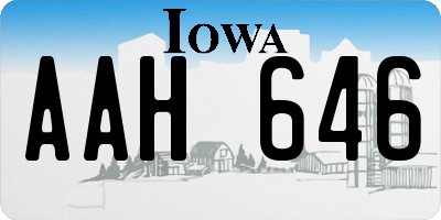 IA license plate AAH646