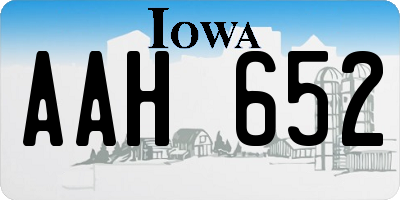 IA license plate AAH652