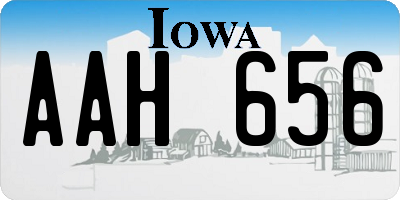 IA license plate AAH656