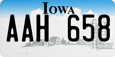 IA license plate AAH658