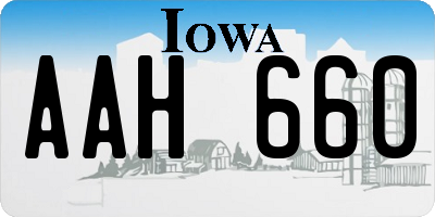 IA license plate AAH660