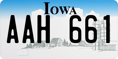 IA license plate AAH661