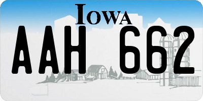 IA license plate AAH662