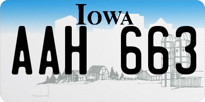 IA license plate AAH663