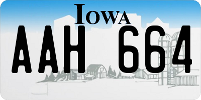 IA license plate AAH664