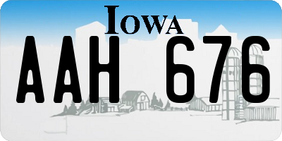 IA license plate AAH676