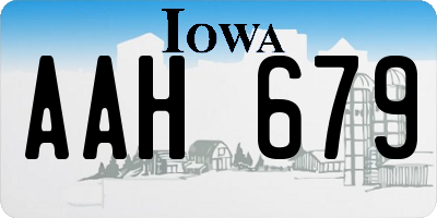 IA license plate AAH679