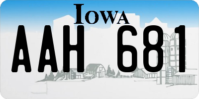 IA license plate AAH681