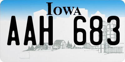 IA license plate AAH683