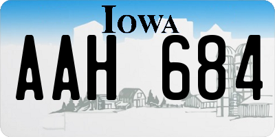 IA license plate AAH684