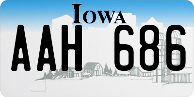 IA license plate AAH686