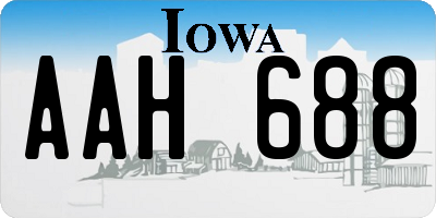 IA license plate AAH688