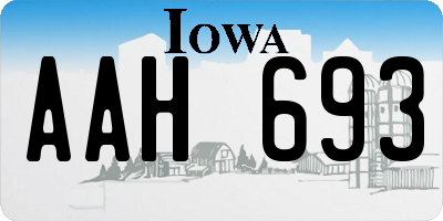 IA license plate AAH693