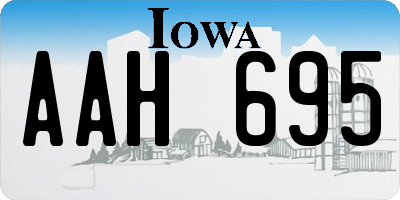 IA license plate AAH695