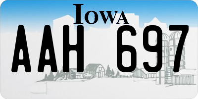 IA license plate AAH697