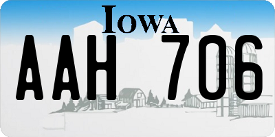 IA license plate AAH706